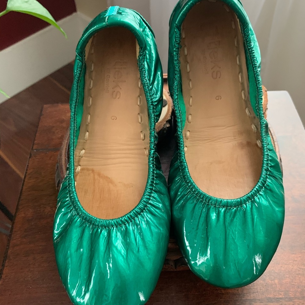 Tieks Emerald Patent - Sz 6